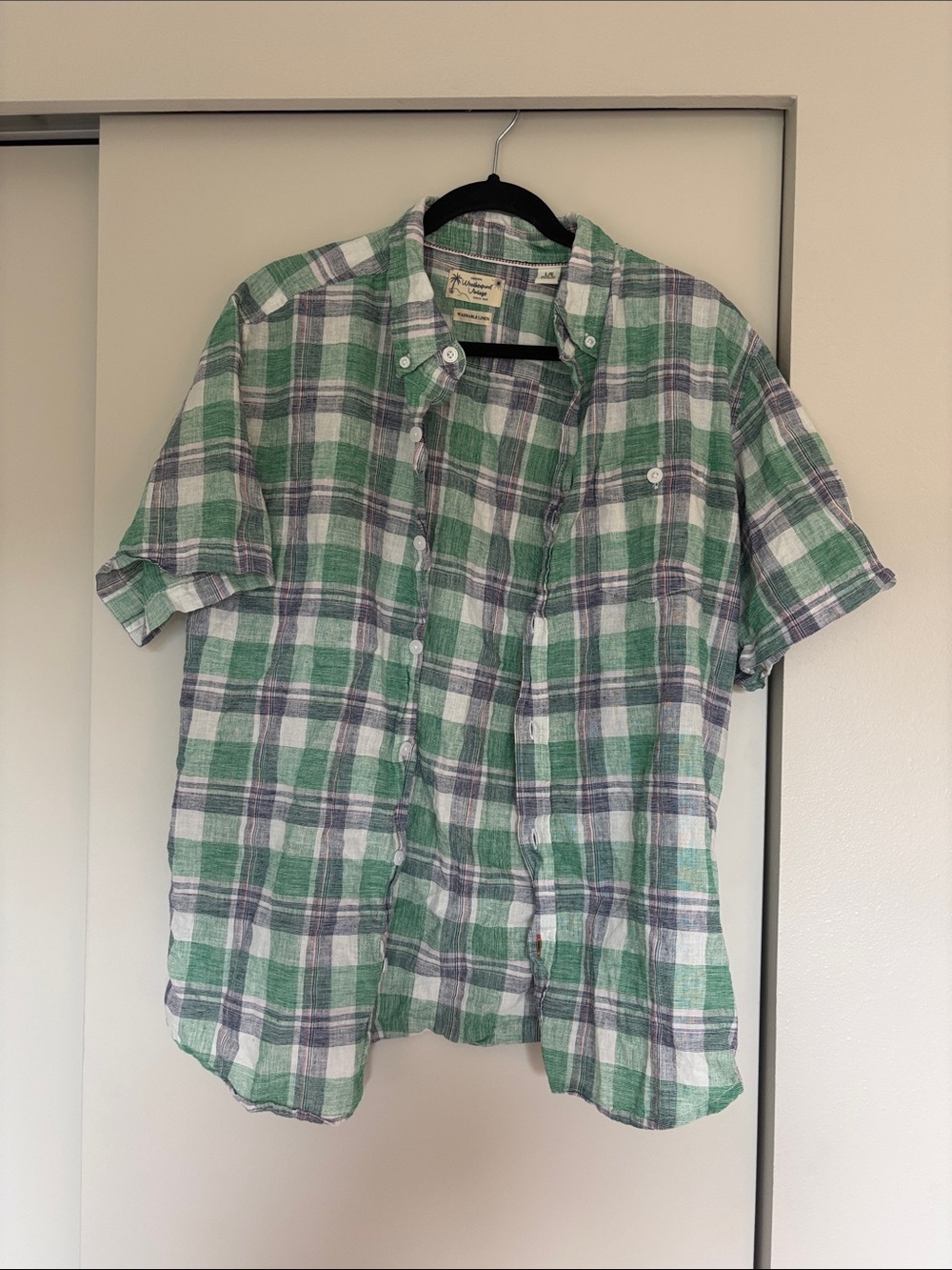 Weatherproof Vintage Linen & Cotton Button T shirt